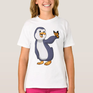 Camiseta Pinguim com borboleta
