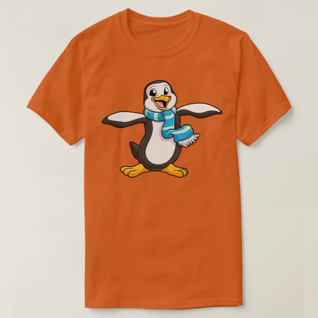 Camiseta Pinguim com Cachecol 1 (Frente do Design)