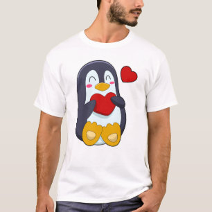 Camiseta Pinguim com coração