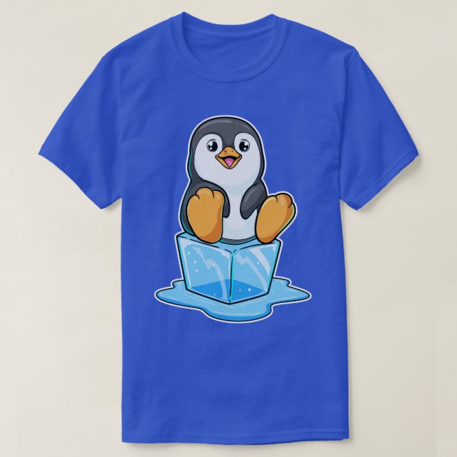 Camiseta Pinguim com cubos de gelo (Frente do Design)