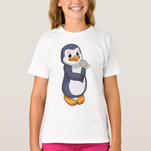 Camiseta Pinguim com Daisy (Frente)