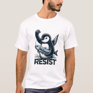 Camiseta Pinguim com declaração política de "resistência" a