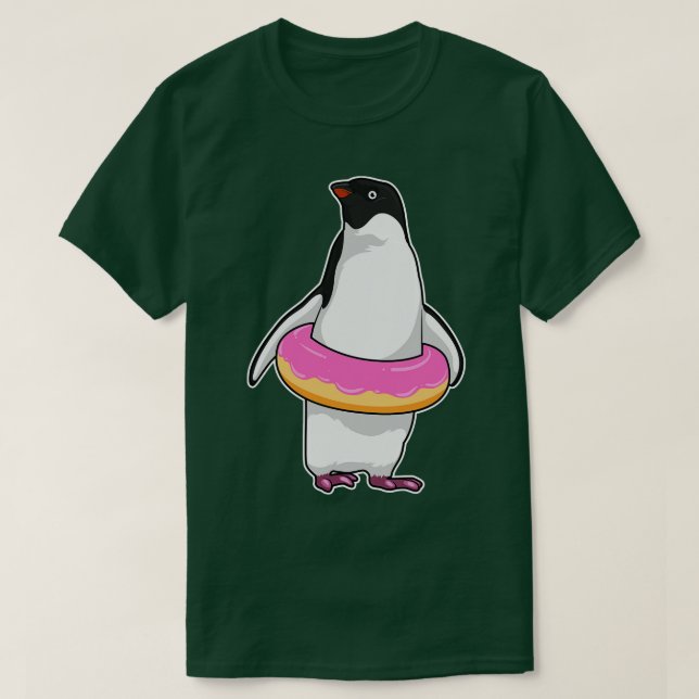 Camiseta Pinguim com Donut (Frente do Design)