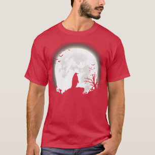 Camiseta Pinguim com fundo de halloween grande
