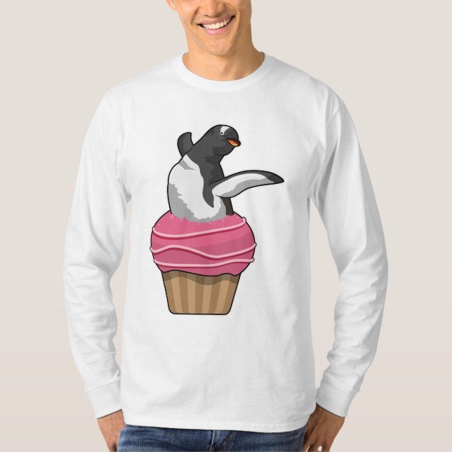 Camiseta Pinguim com Muffin (Frente)
