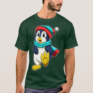 Camiseta Pinguim com Scarf e Chapéu