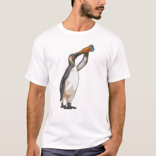 Camiseta Pinguim com telescópio