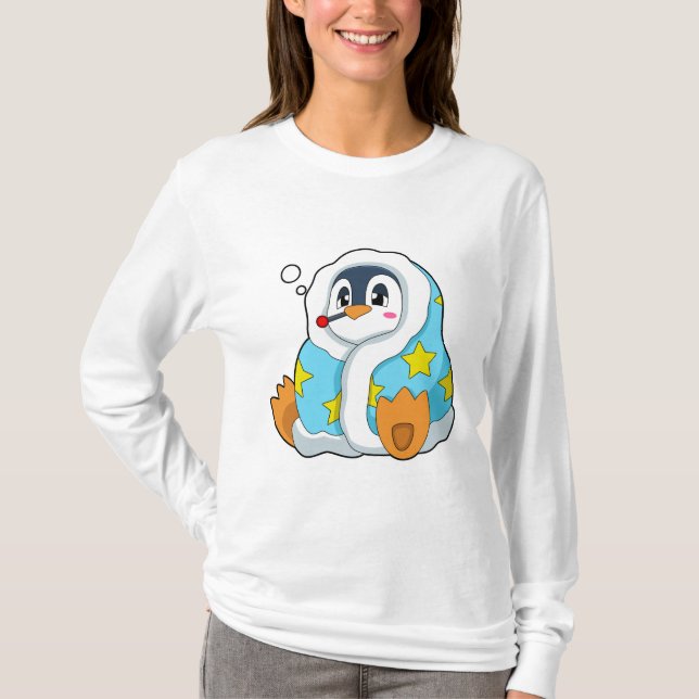 Camiseta Pinguim com termômetro clínico (Frente)