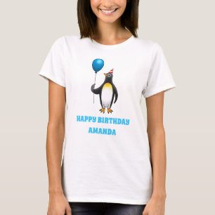 Camiseta Pinguim com um balão azul