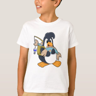 Camiseta Pinguim como Anglas com Peixe