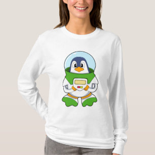Camiseta Pinguim como astronauta com fantasia