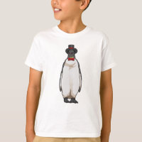 Pinguim como cavalheiro com chapéu