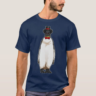 Camiseta Pinguim como cavalheiro com chapéu