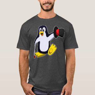 Camiseta Pinguim como cavalheiro com palito de chapéu