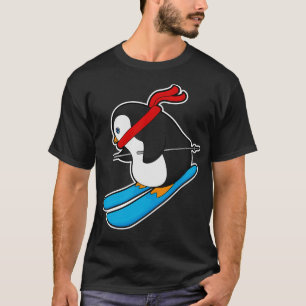 Camiseta Pinguim como esquiador com Esqui 1