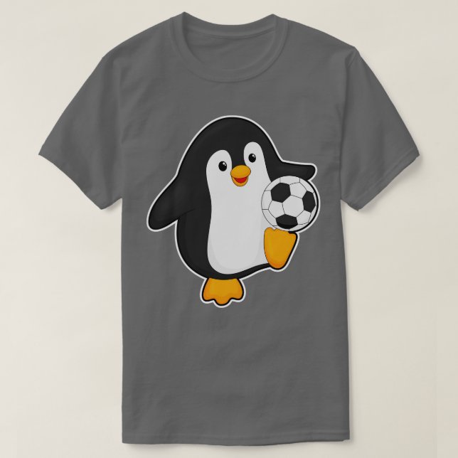 Camiseta Pinguim como jogador com bola (Frente do Design)