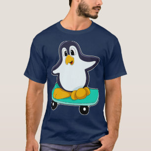 Camiseta Pinguim como Patinador no skate