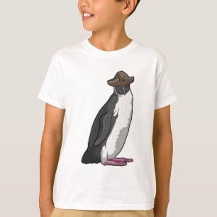 Camiseta Pinguim como Pirata com Chapéu