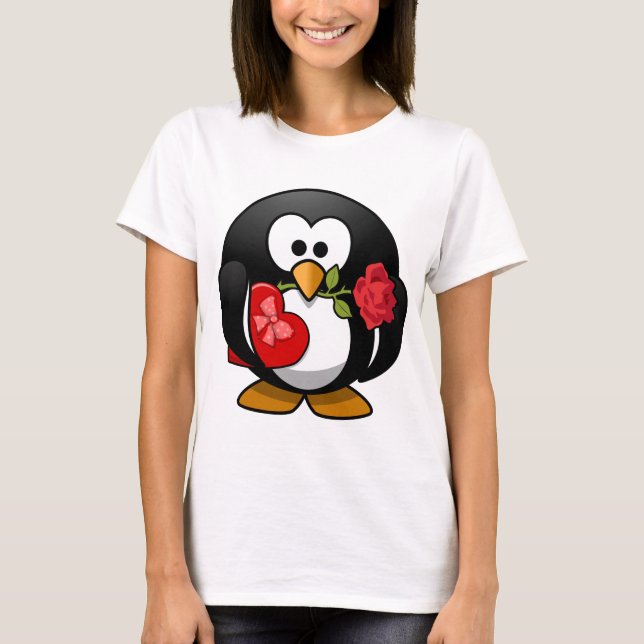 Camiseta Pinguim - ConfortoSoft® com as mãos de mulheres (Frente)