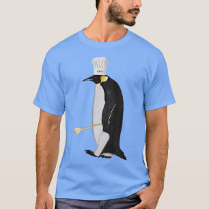 Camiseta Pinguim Cozinha Chef Cozinhar Pássaro Engraçado