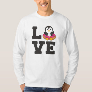 Camiseta Pinguim Cujo Engraçado É Gentil Em Animais Rosa-