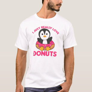 Camiseta Pinguim Cujo Engraçado É Gentil Em Animais Rosa-