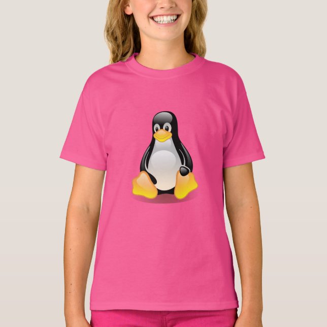 Camiseta Pinguim Cujo | Logotipo Linux | Pinguim (Frente)