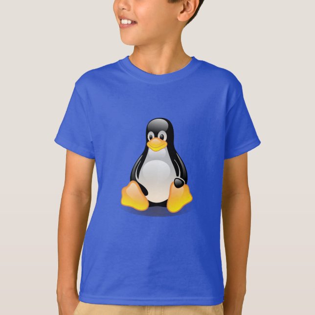 Camiseta Pinguim Cujo | Logotipo Linux | Pinguim (Frente)
