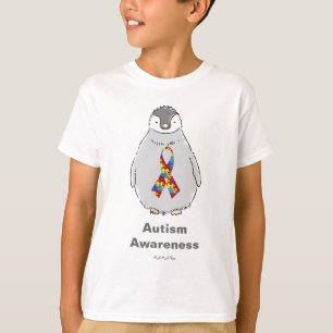 Camiseta Pinguim da consciência do autismo