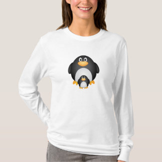 Camiseta Pinguim da mamã/pai e do bebê