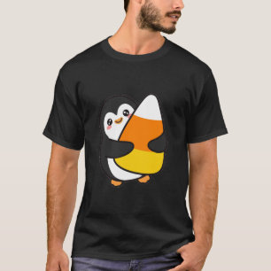Camiseta Pinguim de Candy Corn Halloween
