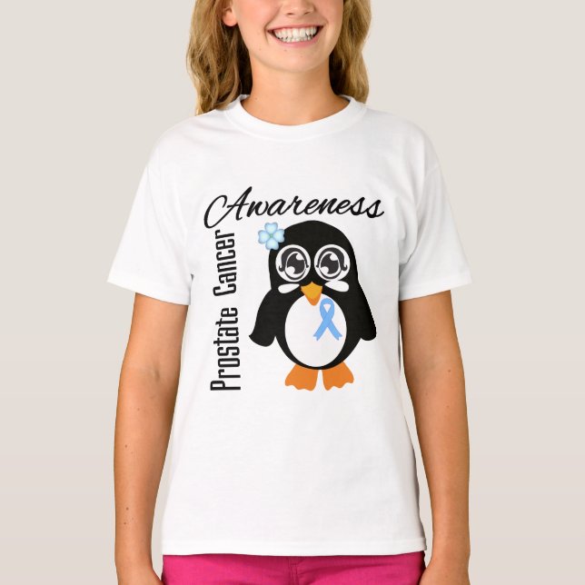 Camiseta Pinguim de Consciência do Cancer da Próstata (Frente)