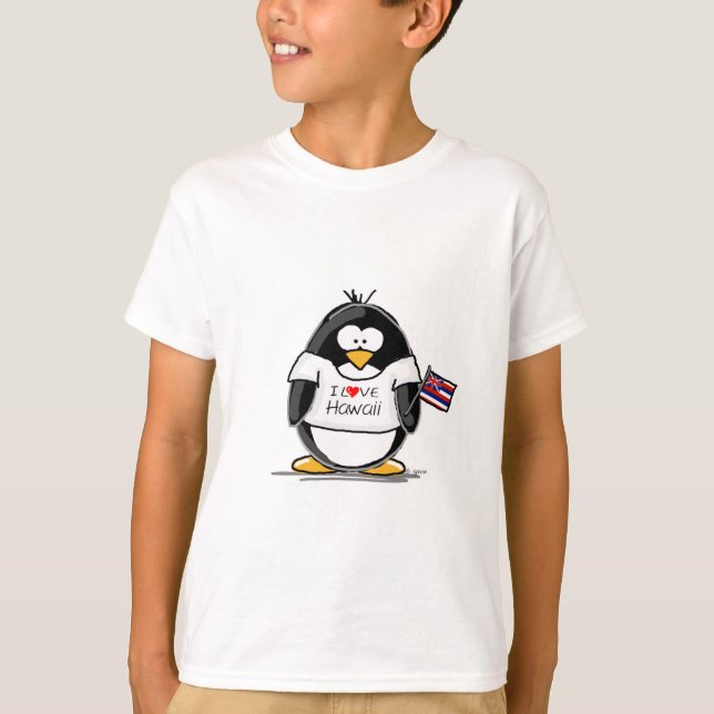 Camiseta Pinguim de Havaí (Frente)