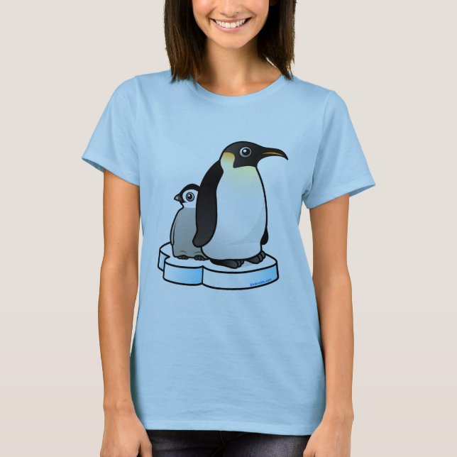 Camiseta Pinguim de imperador com pintinho (Frente)