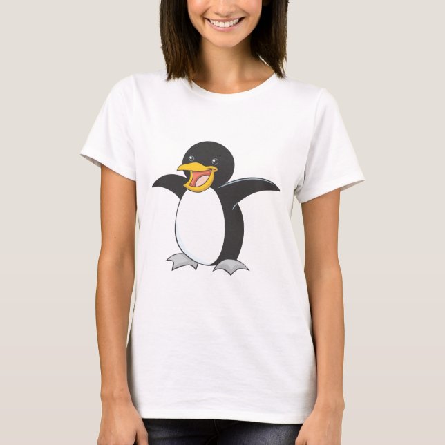 Camiseta Pinguim de imperador feliz (Frente)