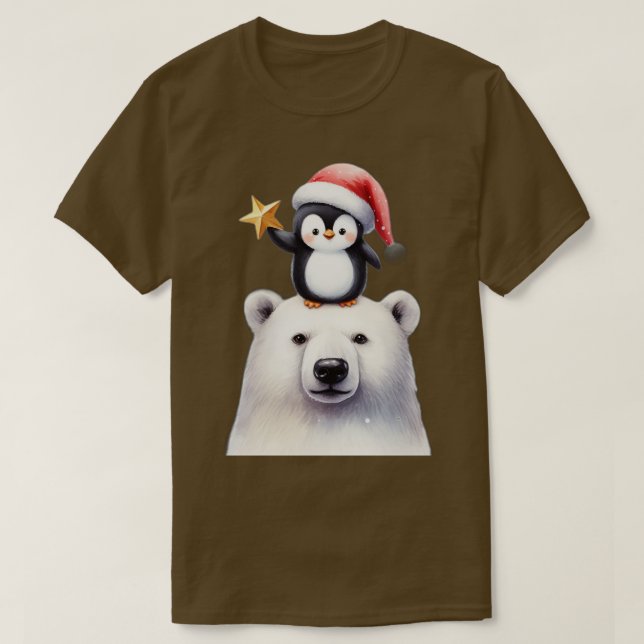 Camiseta pinguim de natal (Frente do Design)
