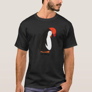 Camiseta Pinguim de Natal Bonito sem Dormir