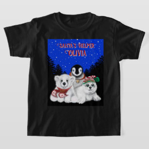 Camiseta Pinguim de Natal - foca polar de bebê personalizad