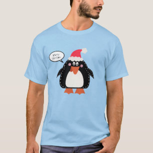 Camiseta Pinguim de Natal Personalizado