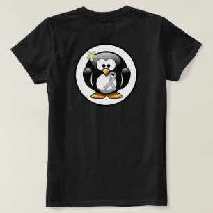 Camiseta Pinguim de prata da fita da consciência