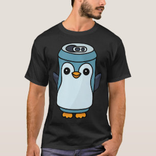 Camiseta Pinguim de Refrigerante Fofo Ave Efervescente Arte