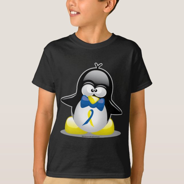 Camiseta Pinguim de Síndrome de Down (Frente)