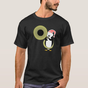 Camiseta Pinguim do bebê com tuba