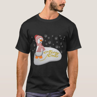 Camiseta pinguim do feriado do Ha-xixi - Xmas da feliz na