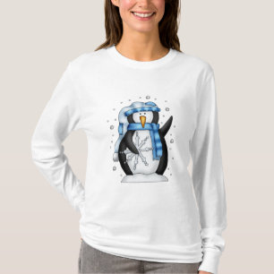 Camiseta Pinguim do feriado do Natal