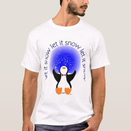 Camiseta Pinguim do globo da neve - deixe-o nevar!