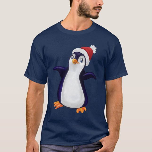 Camiseta Pinguim do Natal (Frente)