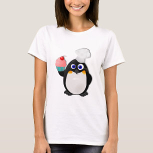 Camiseta Pinguim do padeiro com cupcake II