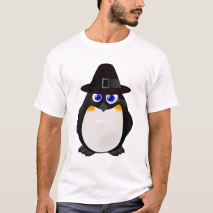 Camiseta Pinguim do peregrino da acção de graças