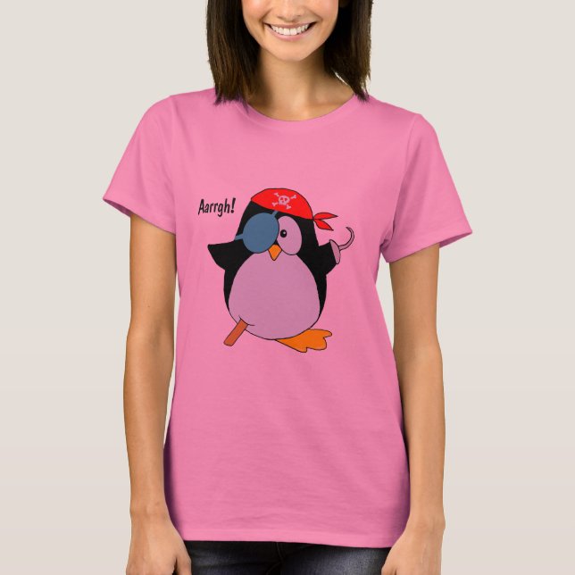 Camiseta Pinguim do pirata (Frente)
